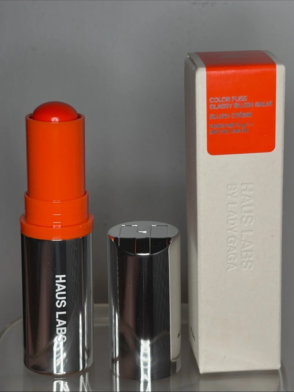 Haus Labs By Lady Gaga Color Fuse Glassy Blush Balm in glassy tangelo